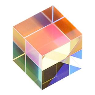 太阳捕手晶体光之立方合色棱镜七彩水晶摆件阳光捕捉解压生日礼物