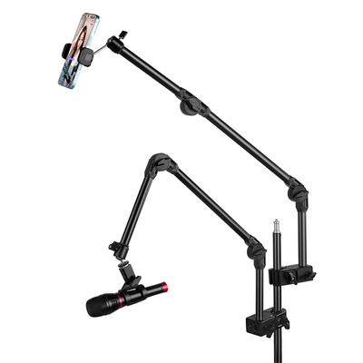 三节悬臂双手机支架万向旋转云台