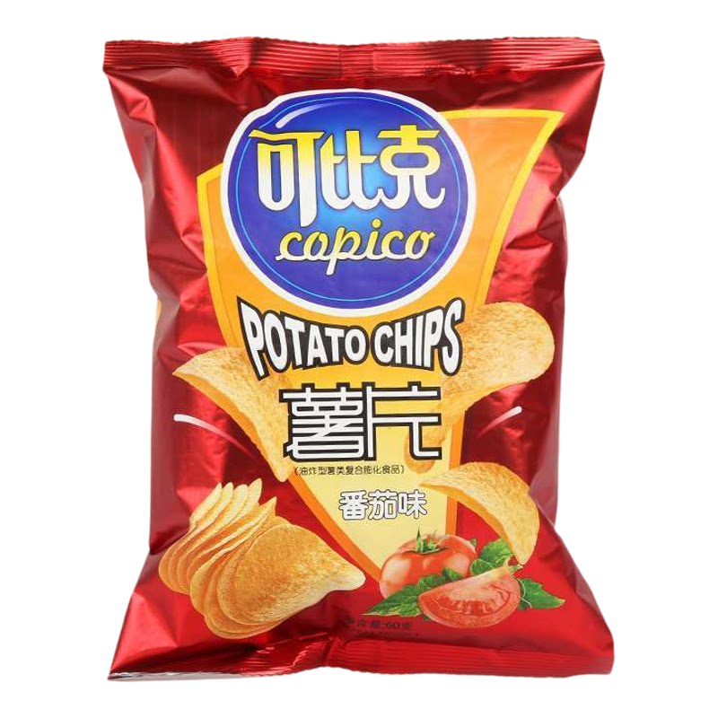 达利园可比克薯片55g*12包袋装烤薯片休闲零食乐纯切薯片事马铃薯