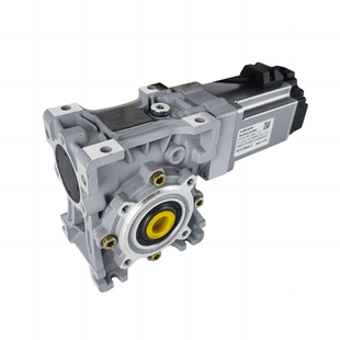 8弧分精密蜗轮蜗杆减速机器伺服步进电机立式 法兰低间隙涡轮涡杆