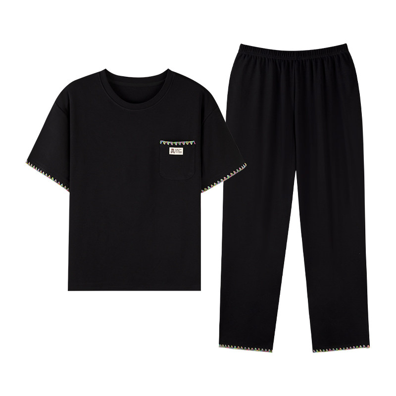 纯棉薄款女可外穿家居服套装