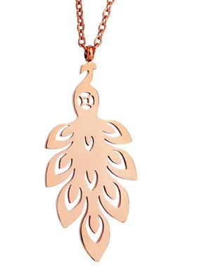 巨好看孔雀钛钢女项链不掉色转运