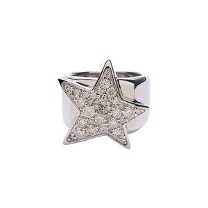 素觉星星戒指女个性独特莫桑钻轻奢高级小众设计食指指环毕业礼物