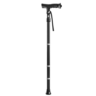 两用式登山杖手杖可伸缩收纳方便高度可调钛铝合金超短拐棍健步杖