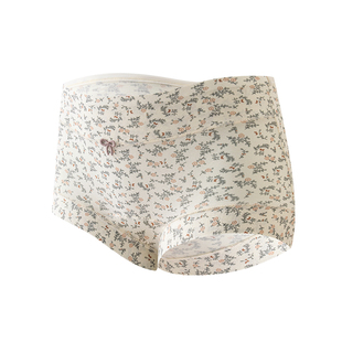 浪莎内裤女生纯棉2025新款秋冬高腰收腹全包臀抗菌加长裆平角短裤