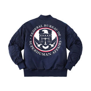 【黑袍纠察队官方联名】WHOOSIS 超人事务调查局MA1薄棉夹克男女