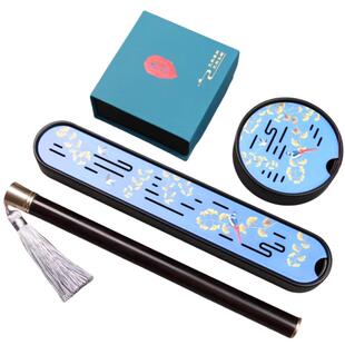 洪剧堂紫光檀黄铜春华秋实香具四件套香薰香道沉香檀香礼盒伴手礼