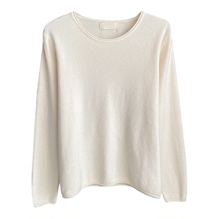 龙妹黄色圆领打底衫女内搭毛衣可外穿2026春新款宽松好看针织上衣