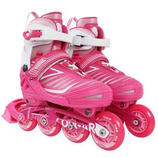美洲狮轮滑鞋儿童专业品牌滑冰鞋男童溜冰鞋初学者套装女童旱冰鞋