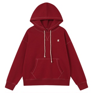 CryingCenter 合身苹果刺绣连帽卫衣 不加绒 哭喊中心