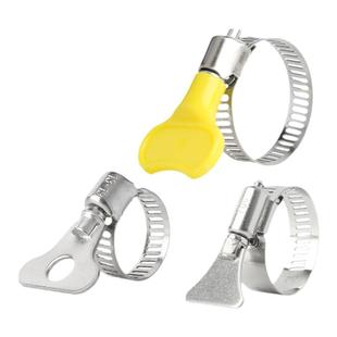 304不锈钢带手柄式喉箍手拧卡箍抱箍管箍水管收紧箍圈固定夹管卡