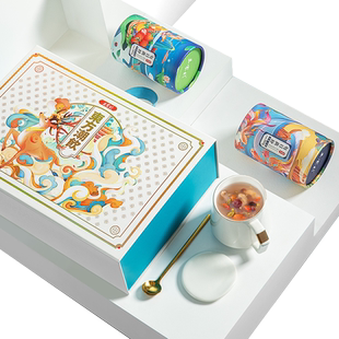 三家村东方潮饮奇亚籽桂花坚果纯藕粉西湖藕粉杭州特产伴手礼礼盒