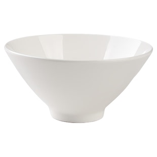 依山石坊一级骨瓷斗笠碗饭碗面碗大碗汤碗纯白简约釉下彩陶瓷餐具