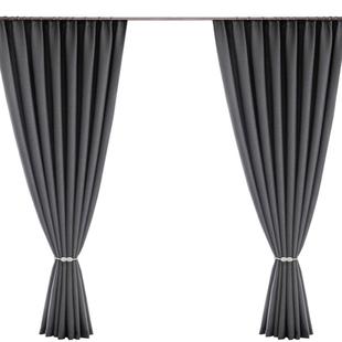 雪尼尔双面棉麻窗帘卧室防晒客厅全遮光布全屋包测量安装绍兴柯桥