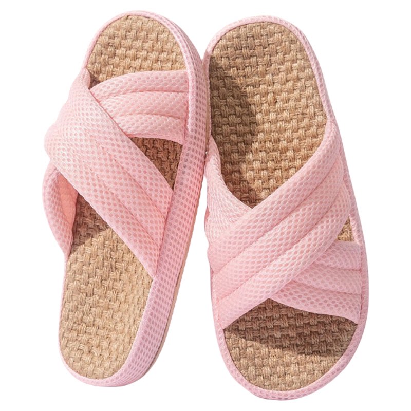 女夏季厚底室内亚麻拖鞋