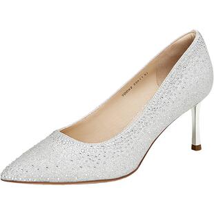 Tata他她法式高跟鞋女鞋气质晚宴鞋婚鞋单鞋2024冬季新款7DDX2CQ4