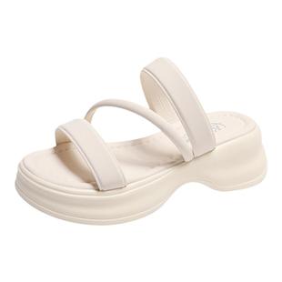 凉拖鞋女夏外穿2026新款厚底增高休闲配裙子百搭时尚海边沙滩凉鞋