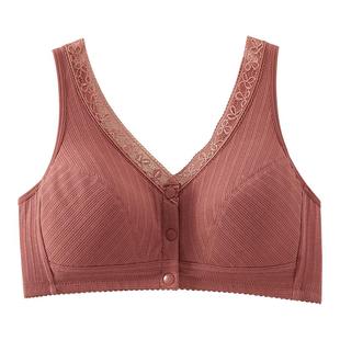 清仓妈妈内衣文胸前扣夏季薄款中老年妇女无钢圈大码背心式胸罩