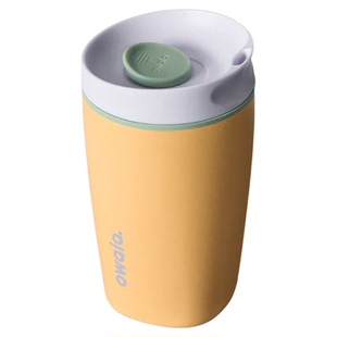 Owala咖啡杯双饮口保温杯吸管不锈钢水杯带盖马克杯随手杯美国