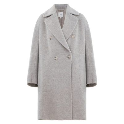 HONRN/红人中长款羊驼毛羊毛大衣