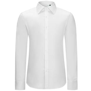 柏品易打理液氨长绒棉温莎领西装白衬衫男士弹力商务职业长袖衬衣