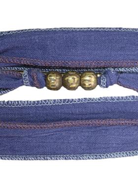 六字真言三珠.褶皱幸运丝带手绳lotus mann