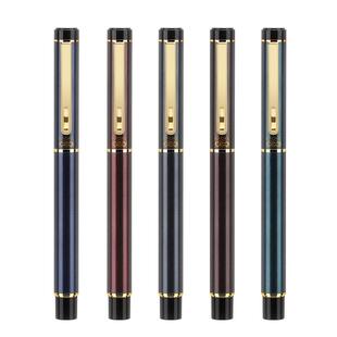 宝克0.7mm全金属笔杆大容量中性笔重手感水笔学生用碳素笔黑色办公签字笔商务高质感颜值硬笔书法练字笔签名