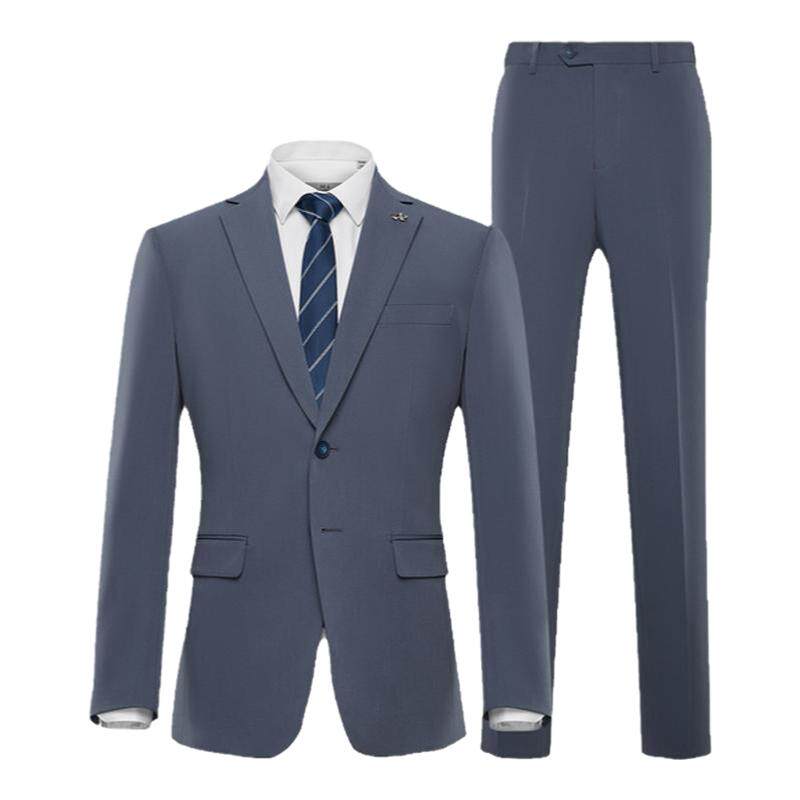 HLA/海澜之家商务时尚面试正装两件套春夏儒雅绅士西服套装男士