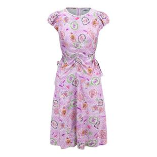 tanni新款复古宫廷风优雅气质腰部镂空连衣裙TM11DR095A