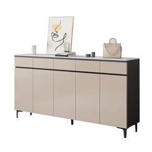 家用鞋柜实木岩板走廊入户储物柜2025新款客厅靠墙门口加厚玄关柜