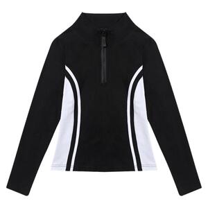 长袖瑜伽服女跑步半拉链高领舞蹈加绒保暖速干透气修身运动健身衣