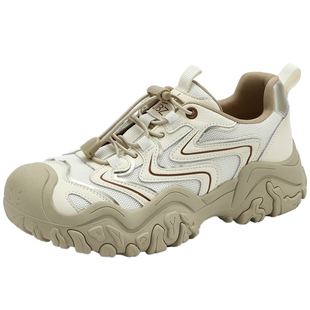 UBZ 厚底户外登山鞋女2026年新款春秋网面透气休闲运动徒步越野鞋