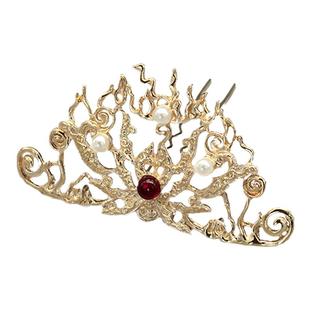 汉服发冠发饰唐风明制气质仿珍珠高级感日常簪子百搭超仙古风头冠