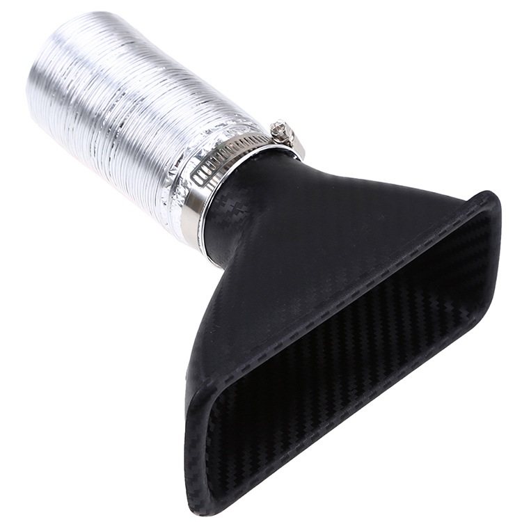 汽车通用进气喇叭口前杠纹进气吸气大风改装口导碳风口涡轮纤自然