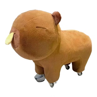 卡皮巴拉万向轮凳子可移动网红换鞋凳太乙真人飞天猪猪坐骑玩偶凳