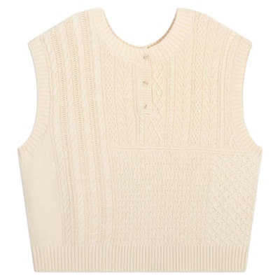 studio CLIP 背心女2025冬季新款麻花文艺宽松日系针织马甲116088