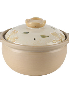 正品彩冠手绘家用陶土耐高温砂锅