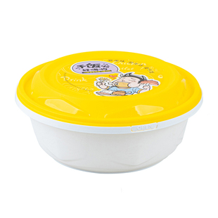 网红韩式一次性快餐盒防盗锁扣圆碗加厚美式麻辣烫汤面方形打包盒