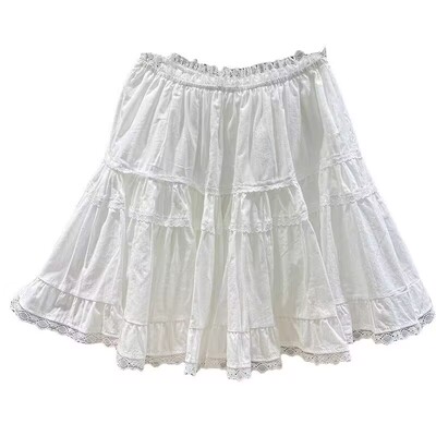 法式复古黑色蕾丝半身裙蛋糕裙