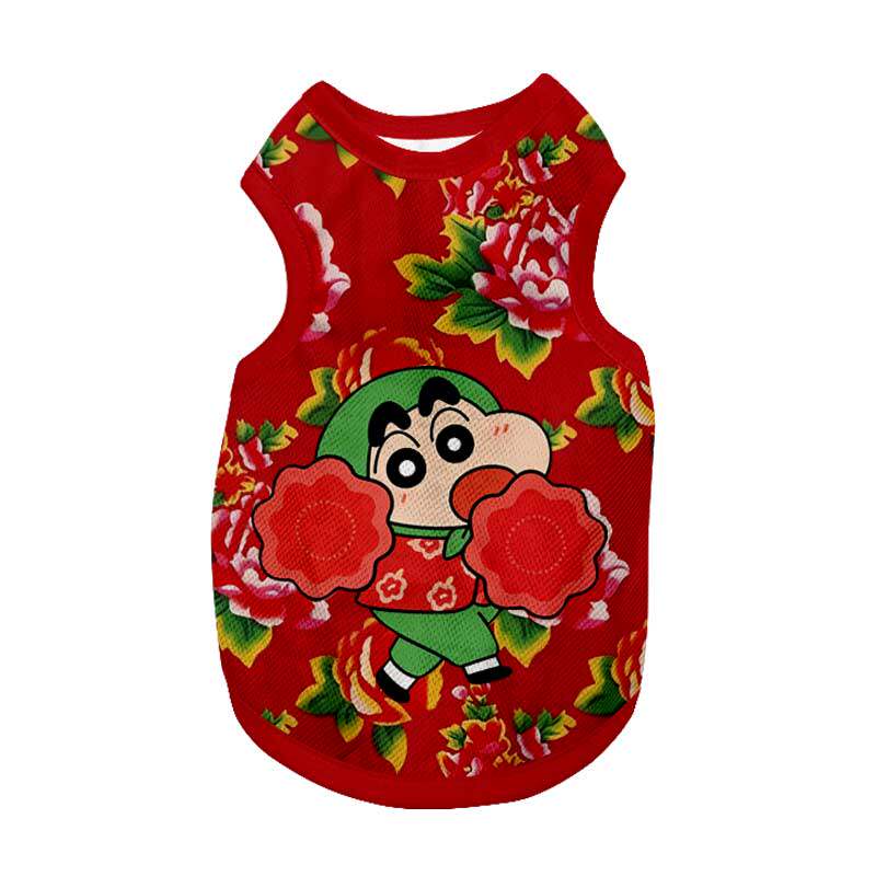 蜡笔小新东北大花NASA宠物衣服