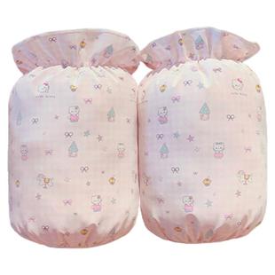 可爱花边女童袖套2025秋冬新款儿童防水防污耐脏羽绒服中长款护袖