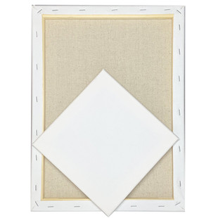 亚麻油画框带画布30*40油画板圆形油画布丙烯画布带框定做批发