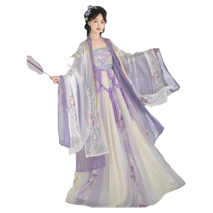 慕晴瑶忆春重工刺绣春夏款套 诃子裙汉服女原创唐制大袖衫仙气