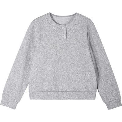 春秋爆款圆领卫衣女无帽套头上衣