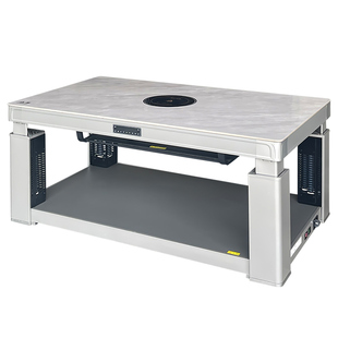 一均取暖茶几升降电暖炉家用烤火桌子客厅取暖桌长方形岩板电烤炉