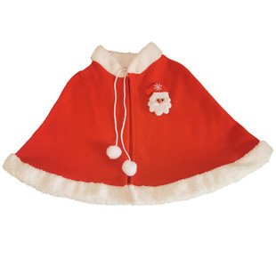 圣诞节服装儿童圣诞披风斗篷幼儿园演出衣服成人圣诞老人披肩装饰