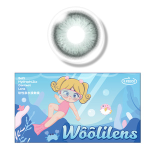 Woolilens沃莉丝美瞳半年抛黑鸦粉邂逅混血感三明治工艺隐形眼镜