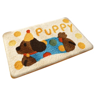 大江浴室吸水地垫可爱卡通加厚脚垫厕所门口防滑垫植绒卫生间地毯