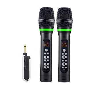 仙之音 万能无线麦克风带混响U段家用KTV舞台音箱通用防啸叫话筒