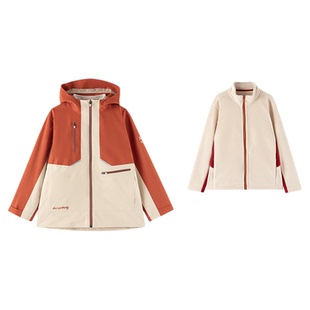 【羲之爱鹅】森林棠「电跑跑」25秋冬防风防水保暖亲子三合一外套